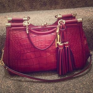 Coach Madison Carrie in Croc Embossed Leather